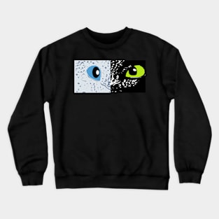 nighty fury light fury up close Crewneck Sweatshirt